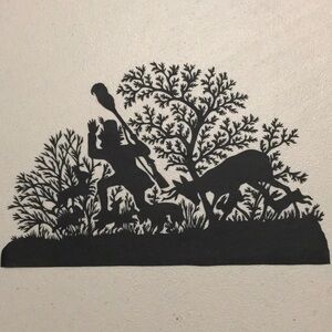 🔥ON SALE🔥Hunting 💖 Handmade PaperCut Silhouette Scherenschn…